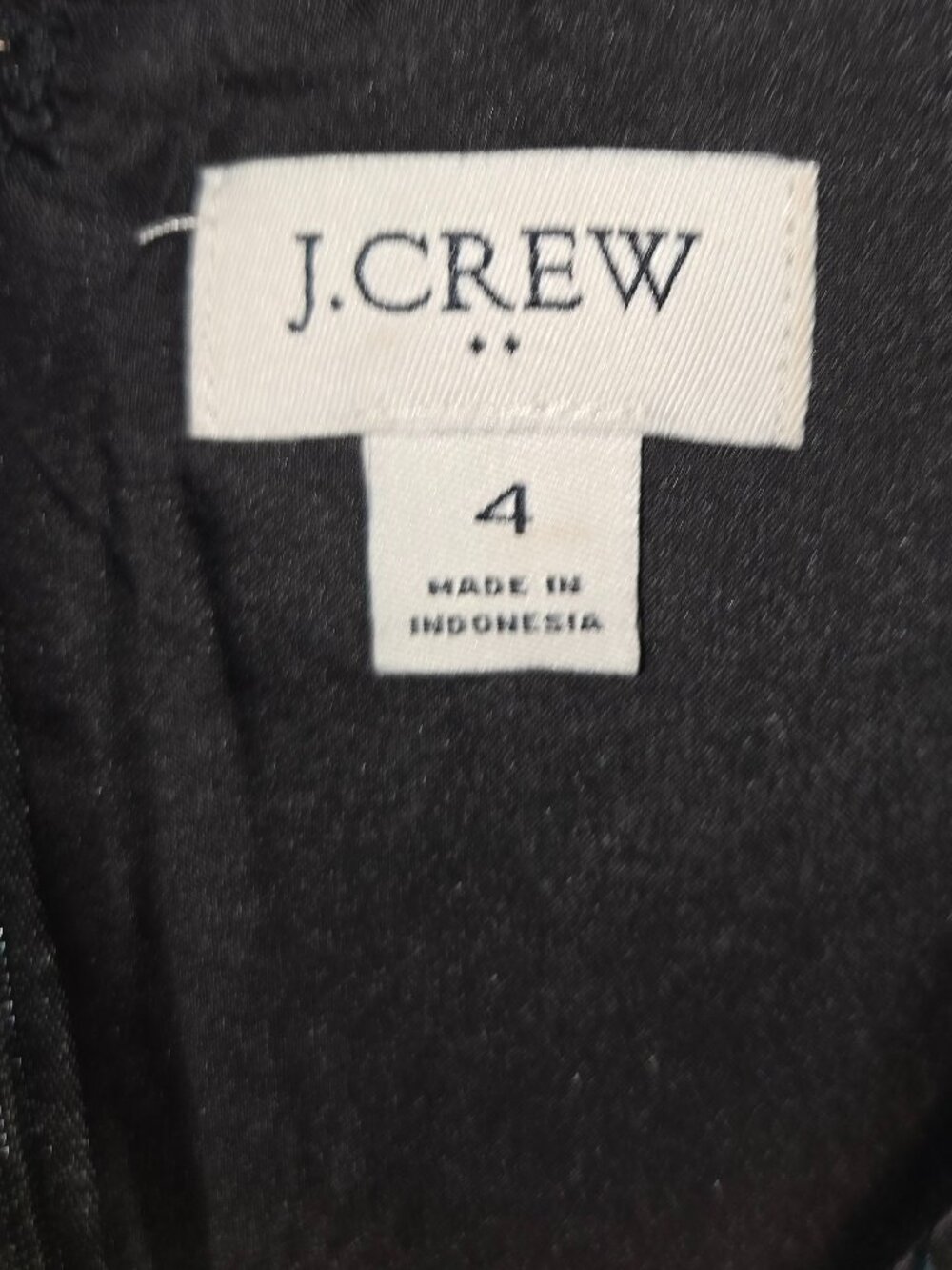J.Crew Cocktail Dress Teal/Green Poppy on Black Size 4 - Picture 4 of 8